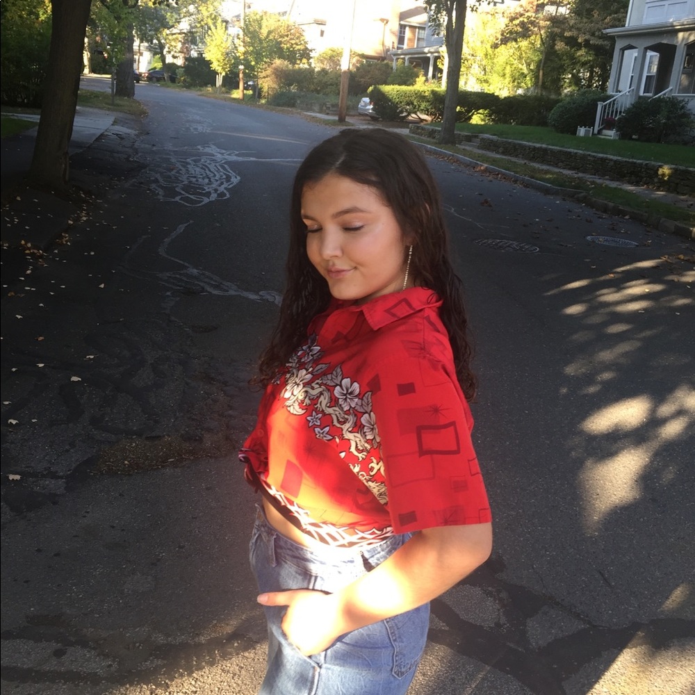 vintage button up
